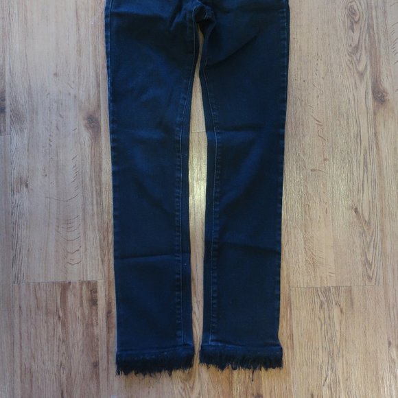CHRISTINA MAKOWSKY DENIM FRINGED HEM JEANS - Picture 6 of 13
